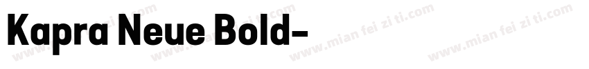 Kapra Neue Bold字体转换